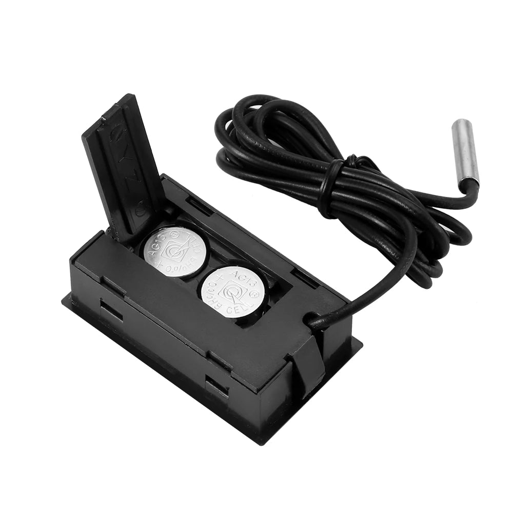 Mini thermomètre numérique LCD avec sonde étanche, de -50 °C à 110 °C, pour aquarium, voiture, bain-marie, testeur de température avec capteur intégré
