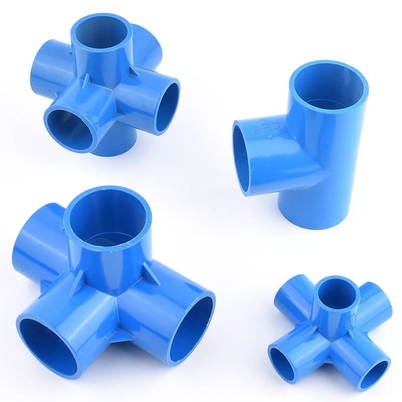 PVC Straight Elbow Tee 4-Way Cross Garden Water Connectors Aquarium Water Pipe Fittings 5-Way Joint