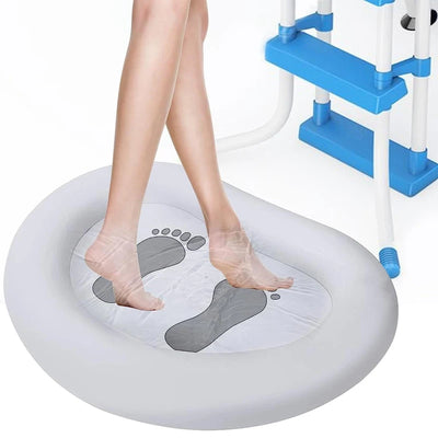 Bassin de bain de pieds gonflable en PVC durable pour piscines, camping et extérieur (88 x 65 cm)