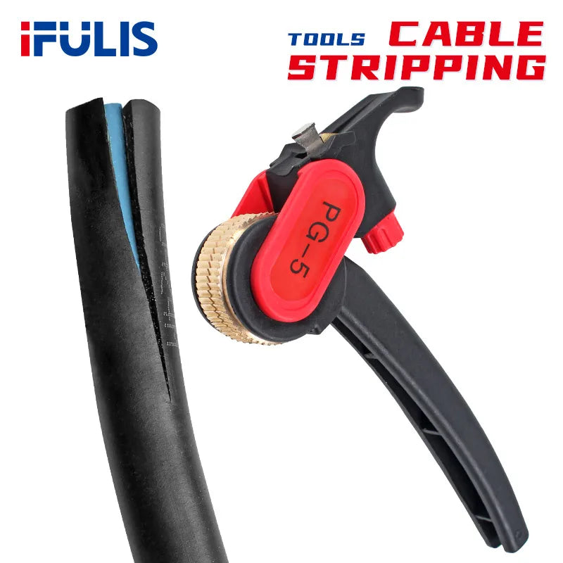 Cuchillo Pelacables PG-5 Tipo Rueda de Trinquete para Pelado de Cable Redondo de ≥25mm