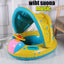 Infant Inflatable Swimming Float Seat with Sunshade