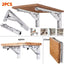 2 Pack Folding Shelf Bracket Heavy Duty Triangle Wall Mounted Stainless Steel Support for Workbench Table and Storage