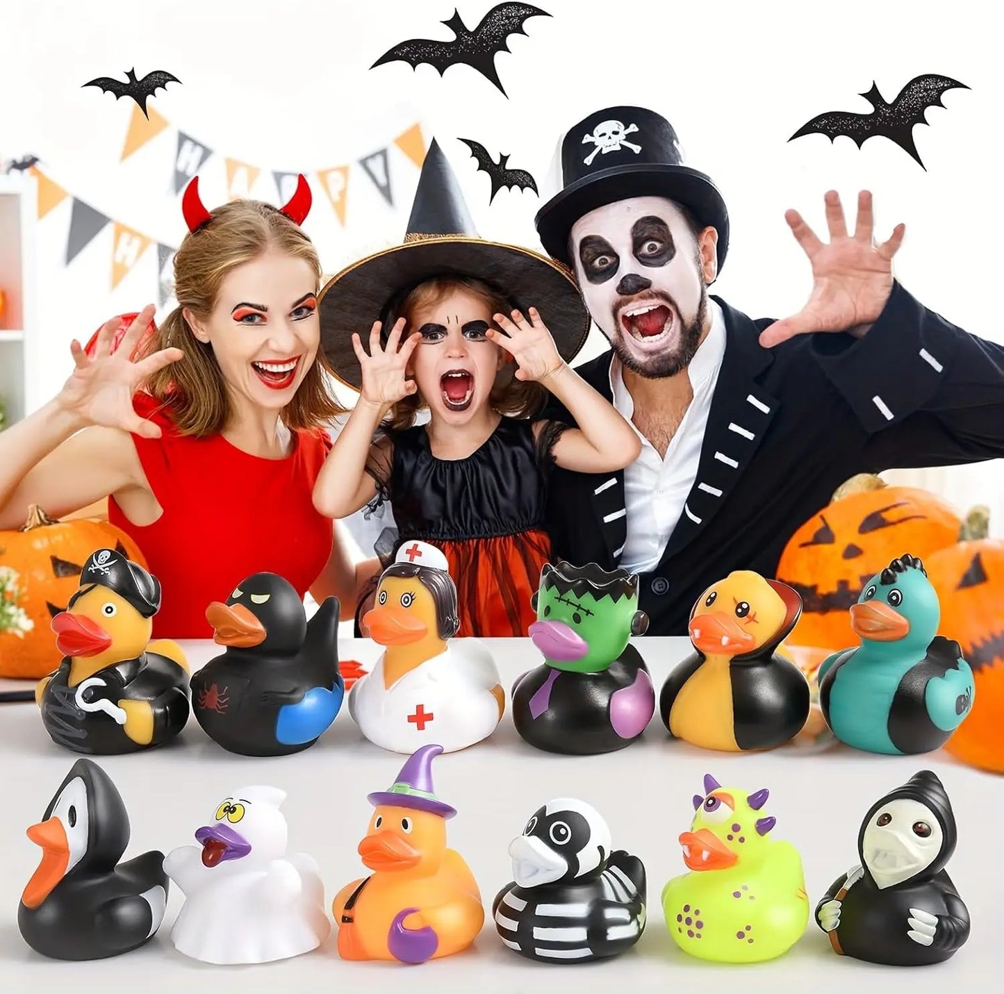 Halloween Rubber Ducks in Bulk Duckies Car Decoration for Trick or Treat Party gifts