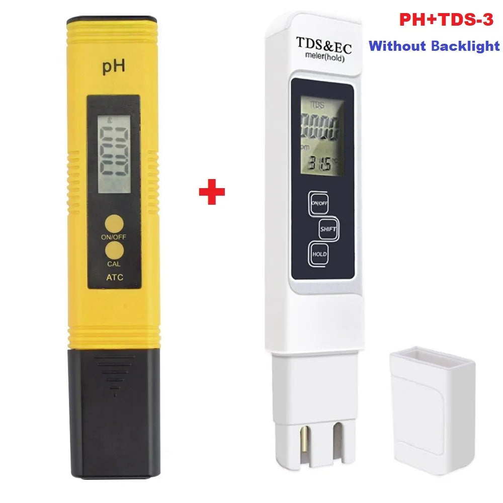 Miernik TDS i miernik pH Cyfrowy tester jakości wody do wody pitnej, akwariów, hydroponiki i basenów