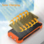 10000/20000mAh Wireless Solar Power Bank with LED Light&Cables-Waterproof/Shockproof
