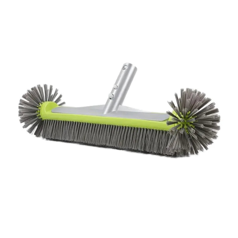 Cabezal de Cepillo para Piscina de Aluminio Resistente de 17.5" con 7 Filas de Cerdas de Nylon para Cepillo de Limpieza de Esquinas de Piscina