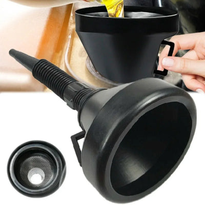 Flexible Long Funnel with Removable Filter