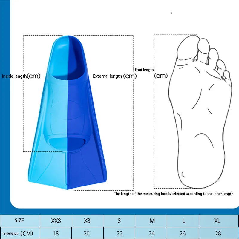 Children's licone Swim Fins (XXS-XL) - Flexible, Durable, and Comfortable Flippers for Young Swimmers