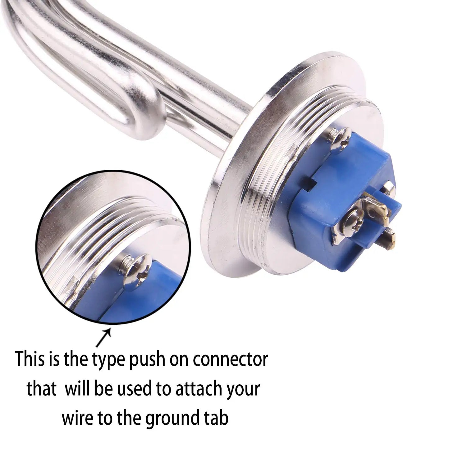 Calentador de Agua de Inmersión 240V 2 Pulgadas Tri-Clamp Resistencia Eléctrica para Agua Caliente (2.5/3.5/4.5/5.5/6.5KW)