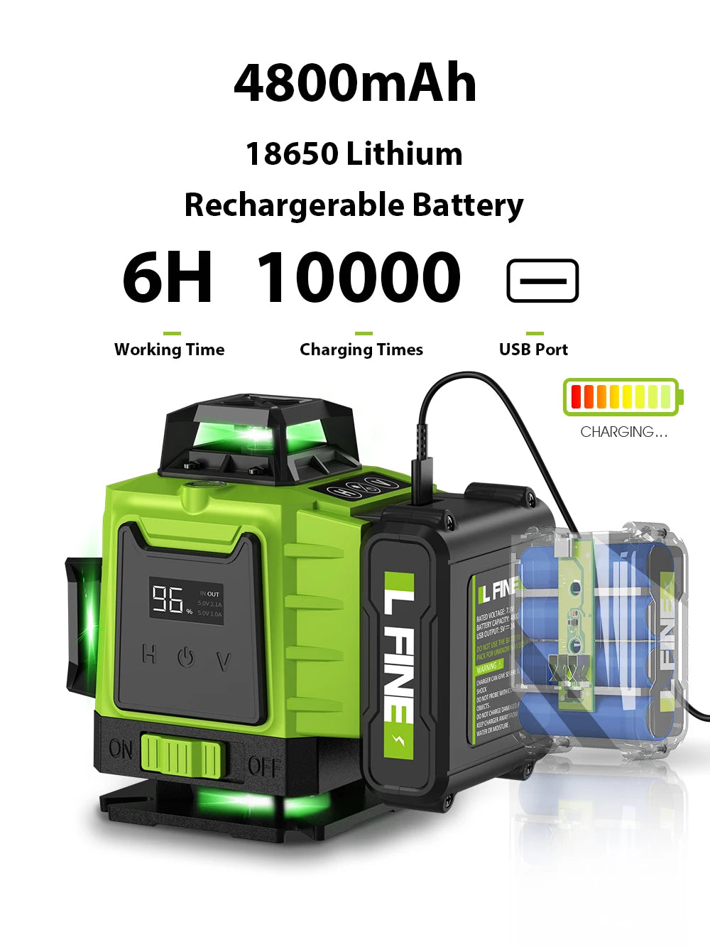 Nivel Laser Professioneller Laser Level 12/16 Linien Automatische 360 ​​° Selbstnivellierende Laser Levels Horizontale Vertikale Levels Werkzeuge