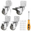 4Pcs Furniture Castors Universal Swivel Casters with Safety Brake Silent Trolley Wheels