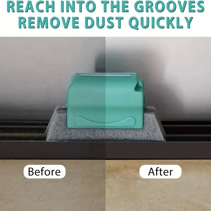 Magic Window Groove Reinigungsbürste - Abnehmbares Werkzeug für Türen, Fenster und Ritzen