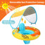 Inflatable Dinosaur Baby Swimming Float Seat with Canopy for Pool Kids Water Toy Swim Ring Boat