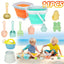 11-Piece Beach Sand Toy Set with Collapsible Bucket