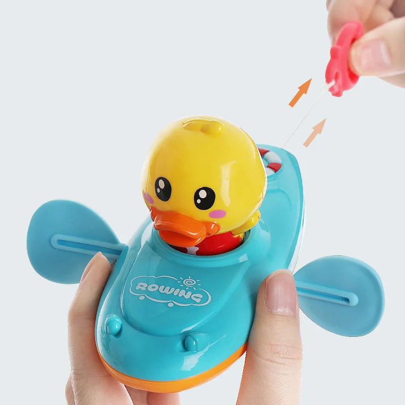 Yellow Duck Rowing Boat Bath Toy for Kids