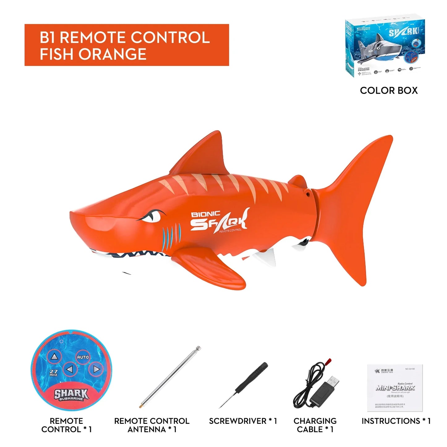 Spray Water RC Shark – Electric Remote Control Toy