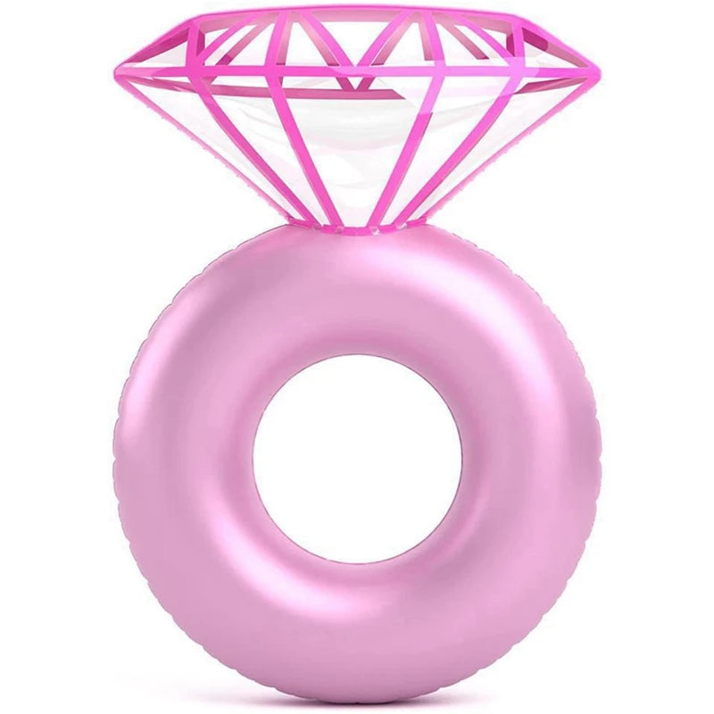 Aufblasbarer Diamantring-Pool-Float, Hochzeits-Junggesellinnenabschied-Schwimmring, Strand-Wassersitz-Spielzeug für Erwachsene