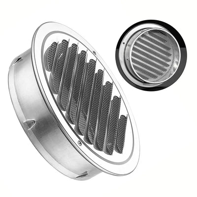 70-300mm Stainless Steel Round Exhaust Air Grille Weather Protection Ventilation Tool Exhaust Grille Cover Cap for Cooling and Heating Ventilation