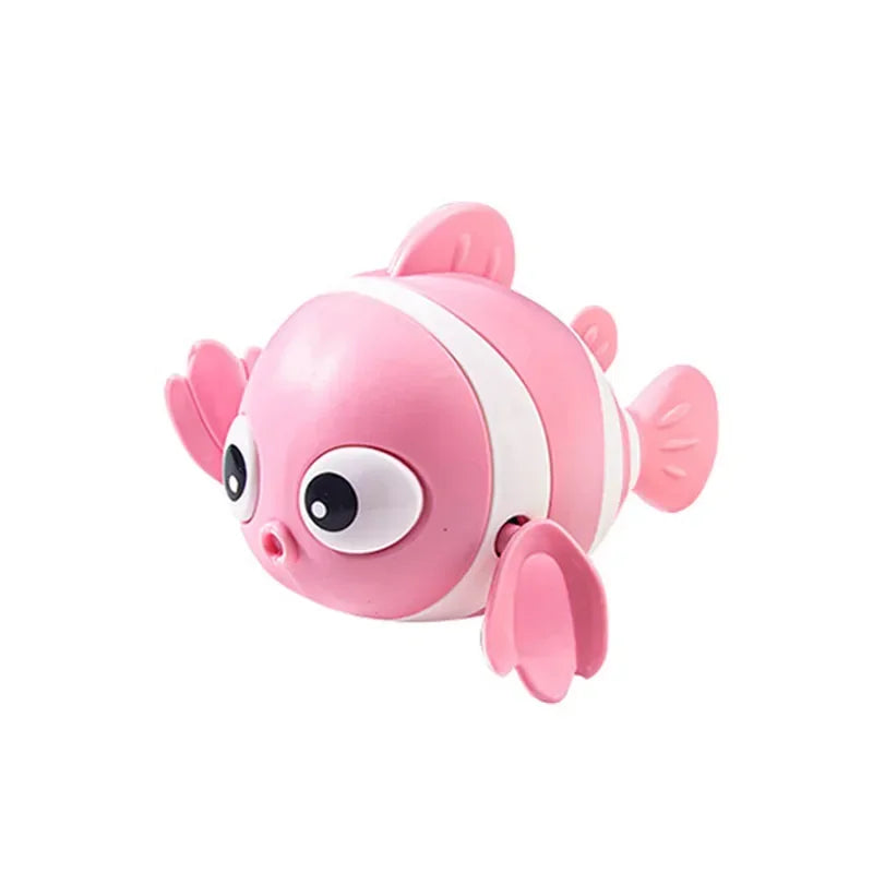 Cute Clownfish Clockwork Bath Toy for Toddlers (0-6 Years), Unisex Plastic PP Swimming Water Toy