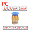 10 STÜCKE Pneumatische Luftanschluss Fitting PC 4mm 6mm 8mm 10mm 12mm Gewinde 1/4 "1/8" 3/8 1/2 Schlaucharmaturen Rohrschnellverbinder
