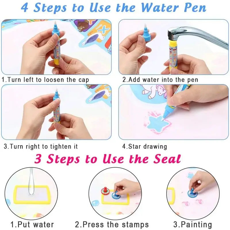 Children's Water Canvas - Reusable EVA Art Board for Ages 14+