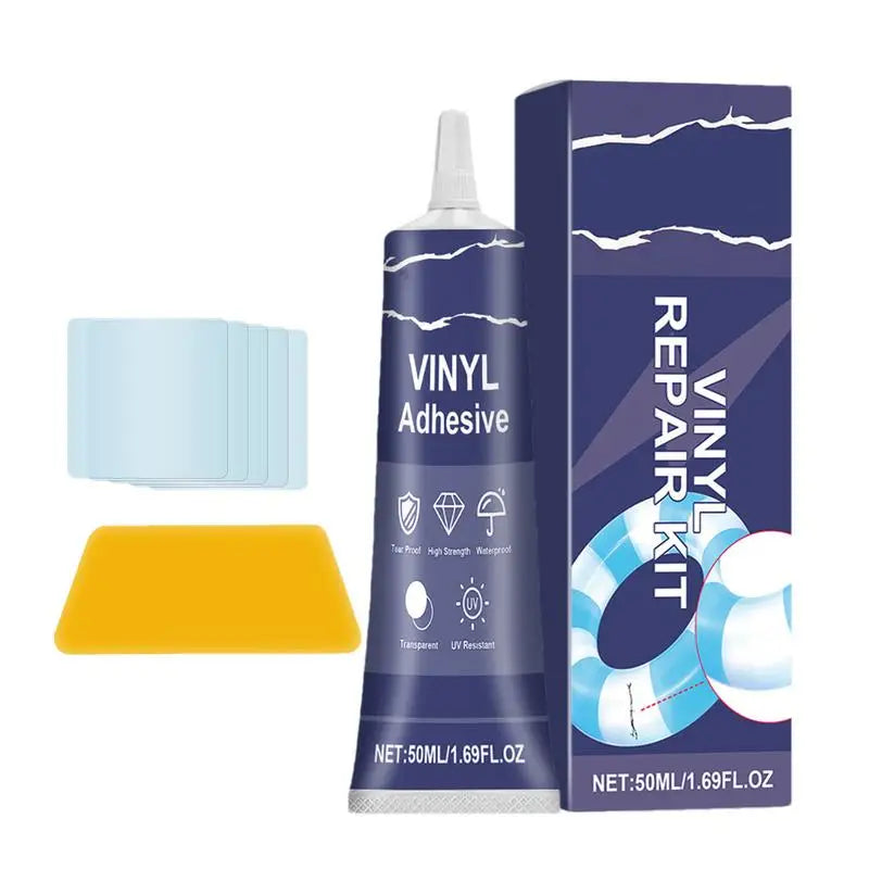 Kit de parche inflable y reparación de balsa con pegamento de 50 ml para reparación