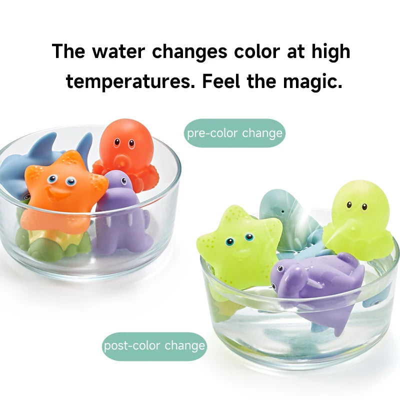 Baby Bath Fishing Toy Set with Floating Fish and Frog Net for Ages 0-6 Years