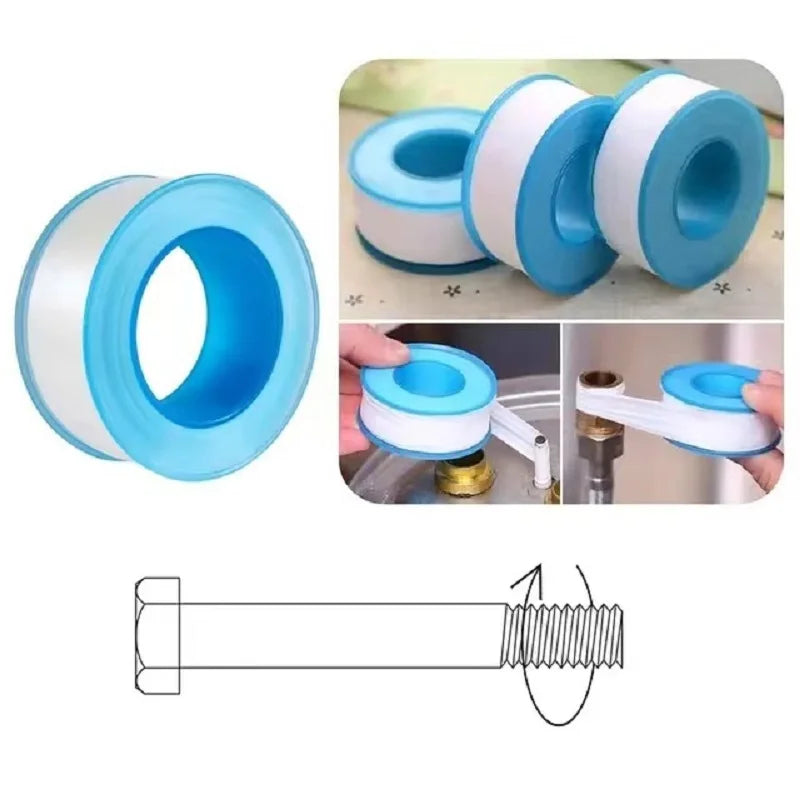 5 Rollos 20M Cinta de Sellado de Rosca de PTFE Blanca para Tubería de Agua
