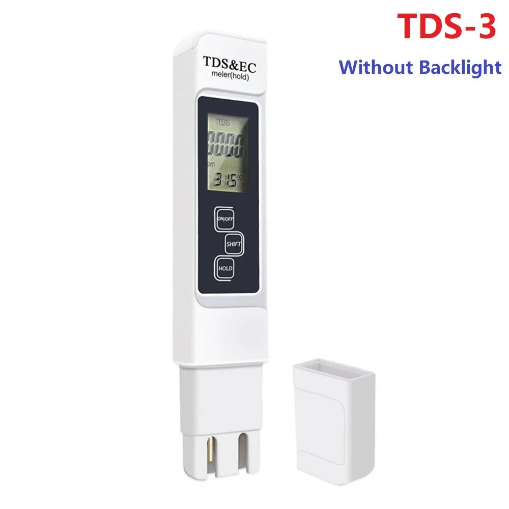 Miernik TDS i miernik pH Cyfrowy tester jakości wody do wody pitnej, akwariów, hydroponiki i basenów