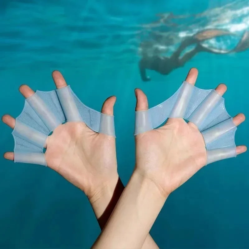 Frog-Style Silicone Hand Fins