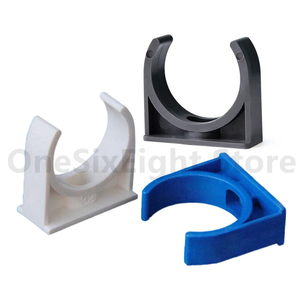 Pvc Course Clip Clips en U de PVC blanco y gris para conductos, abrazadera de presión ...