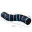 Tunnel en plastique non électrique pour chats d'intérieur - Tube de jeu pliable avec judas