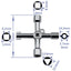 Multifunctional 4-Way Cross Key Socket Wrench for Plumbing and Utility