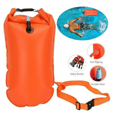 Swimming Buoy Tow Lightweight Swimming Air Bag Storage With Waist Belt Water Sport Swimming Storage Float Tools