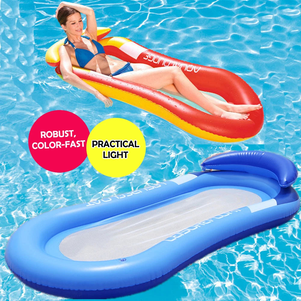 Water Hammock Inflatable Pool Float Lounge Chair