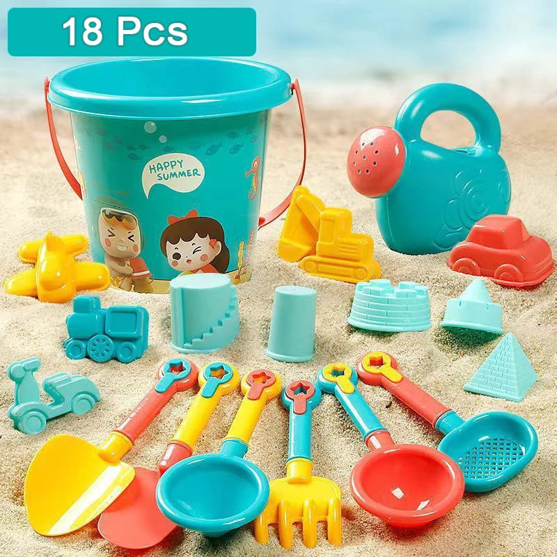 Kids' Beach Sand Toy Set with Bucket and Shovel