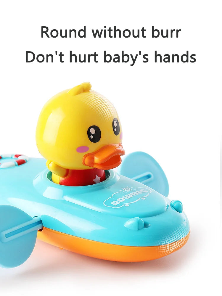 Yellow Duck Rowing Boat Bath Toy for Kids