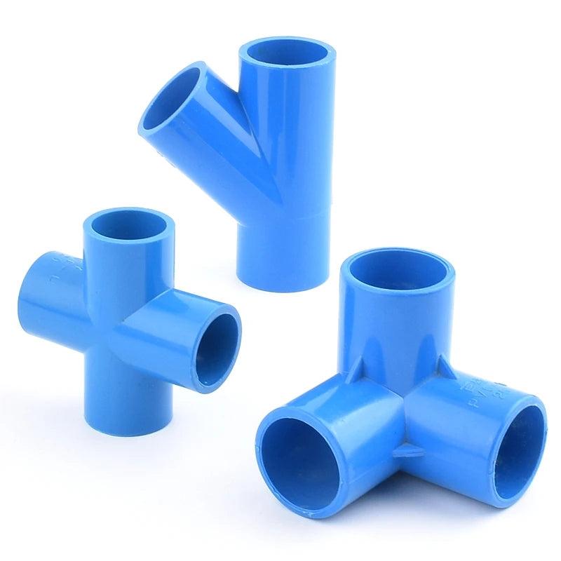 PVC Straight Elbow Tee 4-Way Cross Garden Water Connectors Aquarium Water Pipe Fittings 5-Way Joint