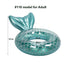Anillo inflable de sirena con respaldo, flotador para piscina para adultos, adolescentes y niños, tubo para juegos acuáticos, colchoneta para nadar y juguetes para piscina.