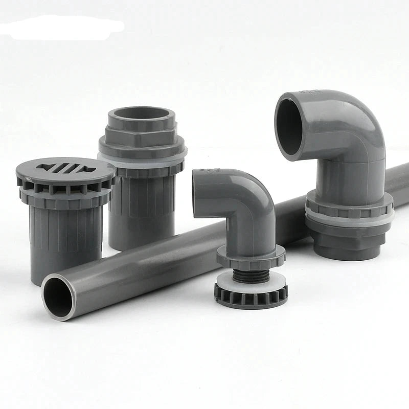 PVC Pipe 90° Elbow Direct Connectors Aquarium Overflow Joints Garden Irrigation Inlet Outlet Drain Fitting