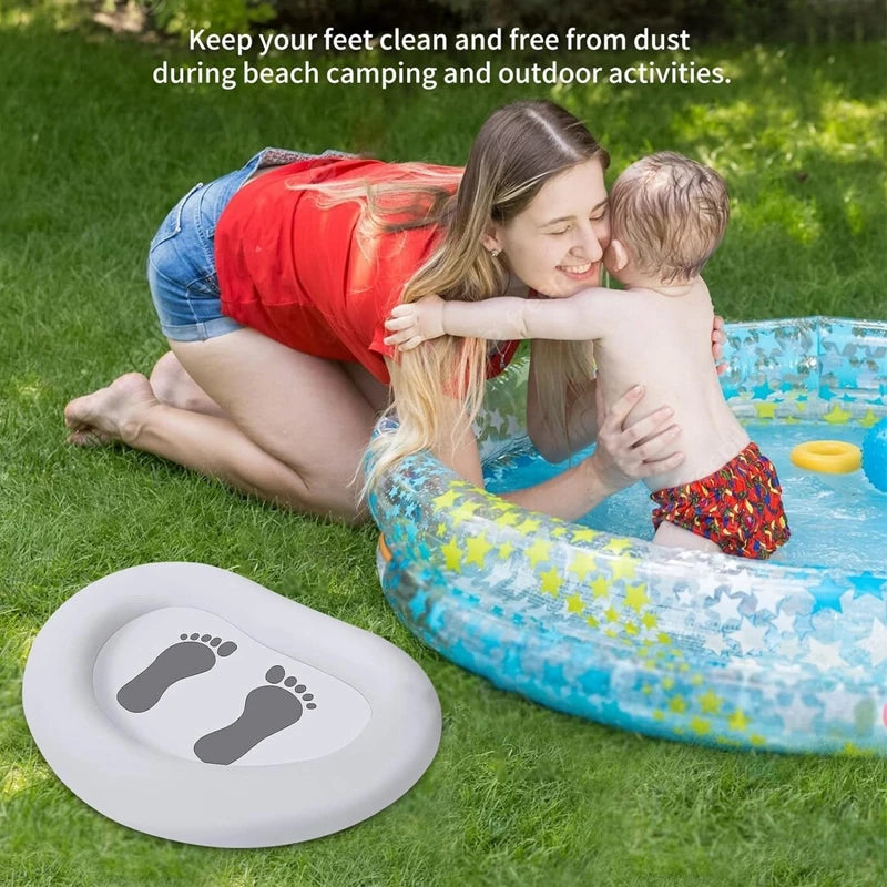 Inflatable Pool Foot Bath Basin - Durable PVC Foot Soak for Swimming Pools, Camping, and Outdoor Use (88*65cm)