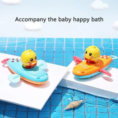 Yellow Duck Rowing Boat Bath Toy for Kids