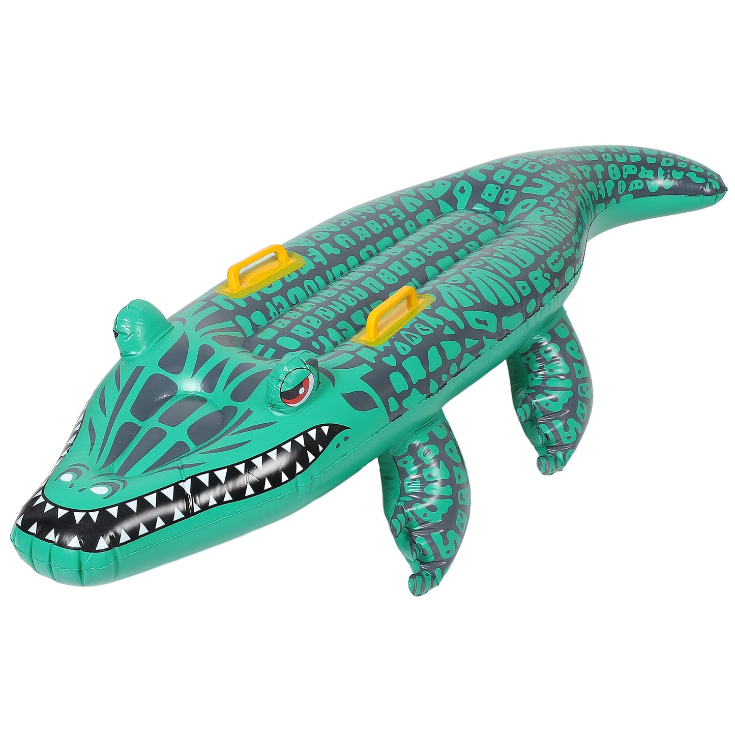 Aufblasbares Alligator-Pool-Float-Surfbrett für Kinder, PVC-Schwimm-Matte, auslaufsicheres, tragbares Strand-Wasserbrett mit Schnellventil