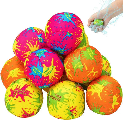 Reusable Water Balloons, 10-100Pcs Absorbent Soaker Balls for Kids, Summer Pool Party Stress Toys