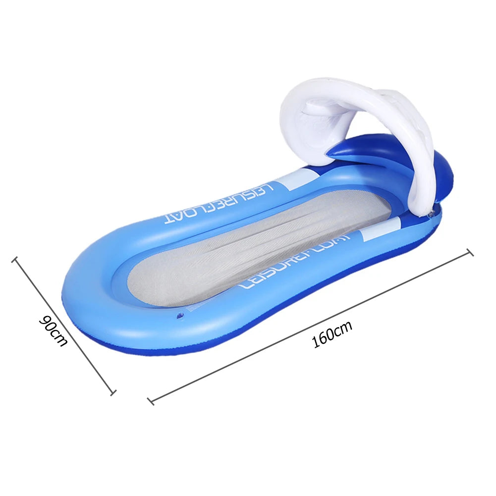 Water Hammock Inflatable Pool Float Lounge Chair