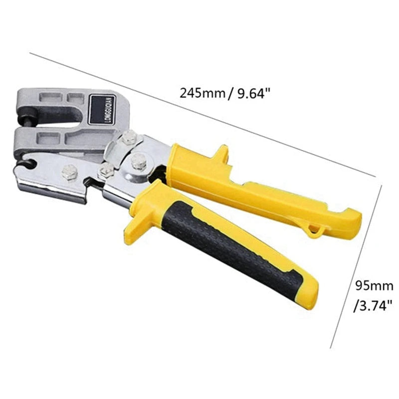 Pince à sertir pour goujons métalliques avec construction en alliage d'aluminium