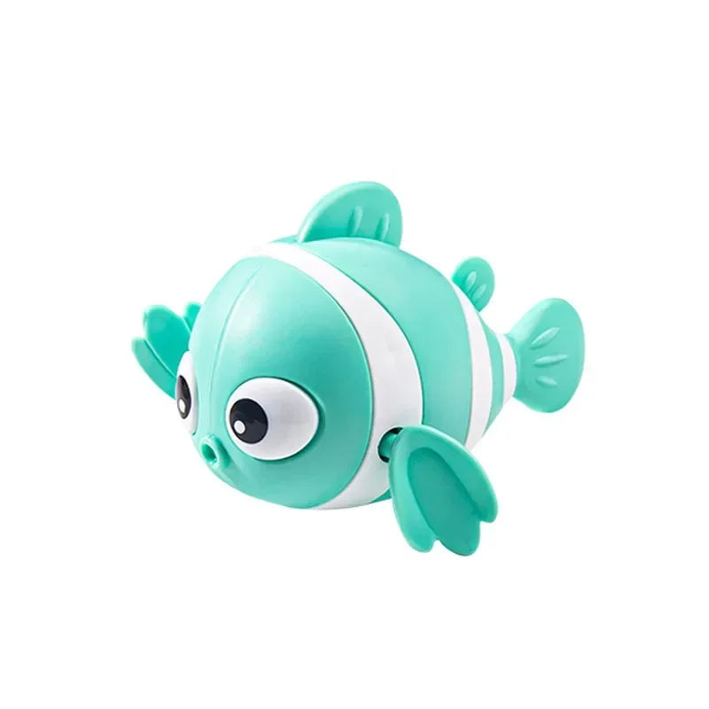 Cute Clownfish Clockwork Bath Toy for Toddlers (0-6 Years), Unisex Plastic PP Swimming Water Toy