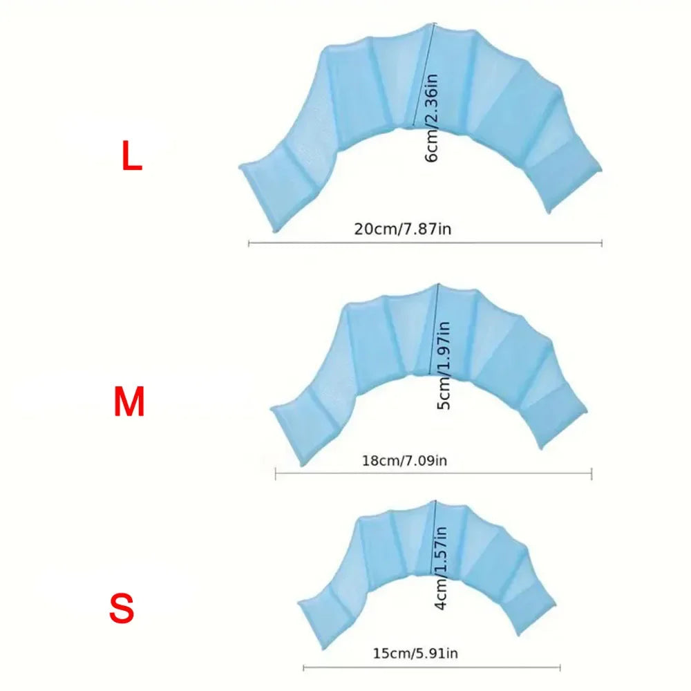 Frog-Style Silicone Hand Fins