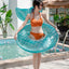 Anillo inflable de sirena con respaldo, flotador para piscina para adultos, adolescentes y niños, tubo para juegos acuáticos, colchoneta para nadar y juguetes para piscina.