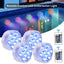 10Leds RGB LED Underwater Light Submersible Night Lamp Battery Party Lighting